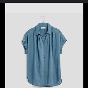 Madewell Central Shirt bright indigo petite small